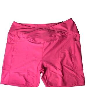 Vibrant Pink Women's Bike Shorts with pockets NWT size 3XL